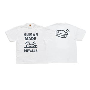 2023 verão natação patos impressos humanos feitos camisetas masculinas 100% algodão tecido confortável camiseta de manga curta para homens mulheres S-2XL Japão Tide Brand Tee