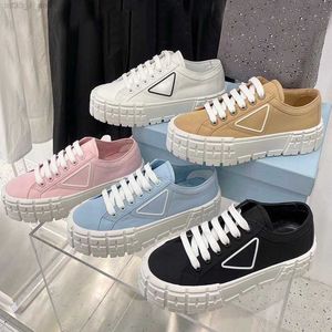 Casual Shoes 2021 Platform Loafers P Designer Casual Shoes Ms Höjd-ökande sko tjockt botten läder sömmar andningsbara röda svartvita luft sneakers storlek