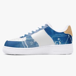 DIY shoes one for men women platform casual sneaker personalized text with blue cool style trainers outdoor shoes Versatile 36-48 100963