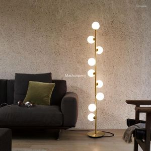 Zemin lambaları Led lüks lamba nordic yan masa ışıkları ayakta estetik gece oturma odası dekorasyon ev dekorasyonları