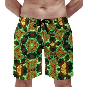 Herr shorts hippie brädet vintage tryck söt hawaii korta byxor män sportkläder snabb torr badstammar födelsedag present