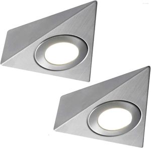 Luzes de teto 2 peças LED Mains Triangle Light sob a unidade cozinha armário branco montado na superfície