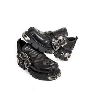 Dress Dark Punk Leather Metal Niche Low Top Platform Retro Rock Shoes For Both Men And Women 230901