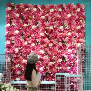 Dekoratif Çiçekler Aritifik İpek Gül Çiçek Duvar Panelleri Düğün Bebek Duş Doğum Günü Partisi Pogerya Zemin için El Dekorasyon