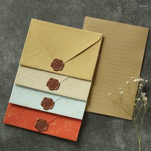 Gift Wrap 5pcs/lot Texture Envelope Paper Faire Part De Mariage Small Business Supplies Gratitude Postcards Wedding Invitation