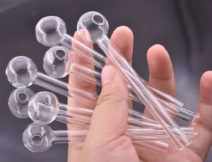 10cm reto mini barato colorido pirex vidro queimador de óleo tubo de vidro transparente tubo de óleo prego tubo de fumo