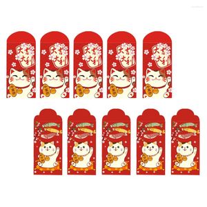 Gift Wrap 20 Pcs Lai See Red Envelope Bag Chinese Style Packets Money Paper Cartoon 2023 Envelopes Child Kids Decor