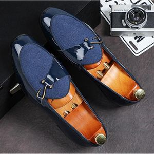 New Men Dress Shoes Buckle Luxury Fashion Groom Wedding Shoes Men Luxury italian style Oxford Shoes Big Size 48 1AA46