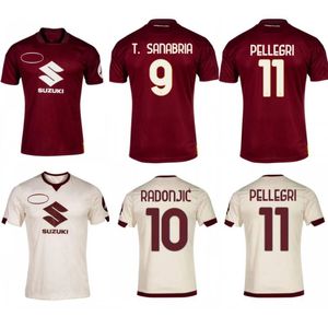 2023/24 Torino Soccer Jerseys 2024 Buongiorno Zima Karamoh Ilic T. Sanabria Skjortor Mens Radonjic Pellegri Rodriguez Singo Football Uniforms