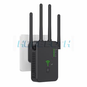 Routery bezprzewodowe Wi-Fi 5 GHz 1200 Mbps Router WiFi Booster 2.4G Długie zasięg Extender 5G wzmacniacz sygnału Wi-Fi Repeater Blackwhite 230901