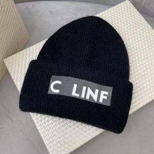 Stickad hatt beanie celinf cap designer kvinnors ullhatt brev höst/vinter mode märke hiphop förtjockad herrhatt