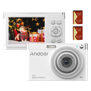 Видеокамеры Andoer 4K 50-мегапиксельная цифровая камера Видеокамера 2,88-дюймовый IPS-экран AF 16-кратный Zoom8X Оптический 8-кратный цифровой встроенная вспышка 2 шт. Батарейки 230901