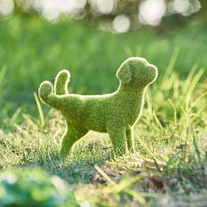 Garden Decorations Lovely Puppy Sculptures Figurines Home Decor Resin Ornaments Cute Animal Statue Decoration Outdoor Accessories