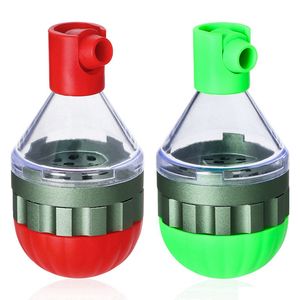 50MM Colorful Smoking Aluminium Herb Tobacco Grind Spice Miller Grinder Crusher Grinding Chopped Hand Muller Plastic Funnel Preroll Rolling Cigarette Holder DHL