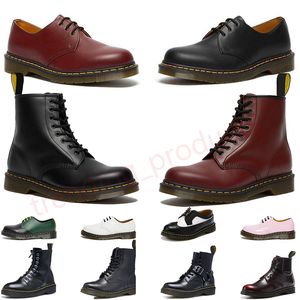 2023最高品質のブーツショートブーツDoc Martens Designer Men Man Marten High Leather Winter Snow Booties Oxford Bottom Ankle Plate-Forme Shoesサイズ36-45