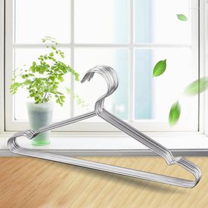 Hangers 10 Pcs/lot 42cm Stainless Steel For Adult Household Metal Clothes Hanger Dry-wet Clothing Anti-Skid Laundry Drying Rack