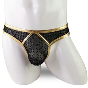 Underbyxor sexiga män underkläder peni bulge påse trosor mesh g-sträng thongs t-back gay bar skinkor trosor underkläder