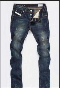 Modedesigner Mens Ripped Biker Jeans Leather Patchwork Slim Fit Moto Denim Joggers för Male Distressed Pants LWH1995