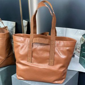 AAA Women handbags Cowhide Tote Shopping Bag Fold Shopper Hobo LOWEBAG Paper Grain Large Beach Bags Luxury Designer Ultrathin Travel Trash Shoulder Bag 50CM