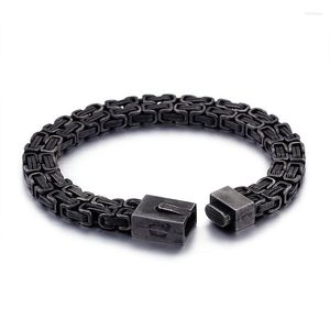 Link pulseiras personalidade titânio pulseira de aço inoxidável mão maré acessórios