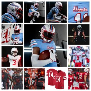 Houston Cougars Football Jersey 14 Jonah Wilson 16 Brian George 20 Brandon Campbell 25 Jamal Morris 23 Parker Jenkins 12 David