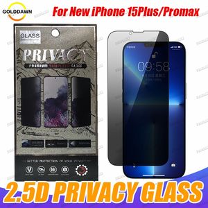 Privacy Screen Protector Anti-Spy Hempered Glass för iPhone 15 14 Plus 13 12 Mini 11 Pro XS Max XR 7 8 6 Plus Samsung A02 A20 A32 A71 med detaljhandelspaket