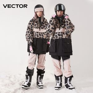 Women's Tracksuits VECTOR Ski Wear Women Man Hooded Sweater Reflective Trend Ski Wear Thickened Warmth and Waterproof Ski Equipment Ski Suit Women 230901