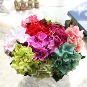 Decorative Flowers 35CMArtificial Flower Hydrangea Many Head Peony Bridal Bouquet Silk For Wedding Valentine's Day Party DIY Home Decoration