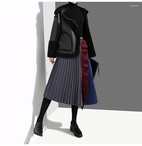 スカートSaia Longa Cotton Empire Midi Tutu Limited Real 2023 Style autunt Winter High Waist Skirt