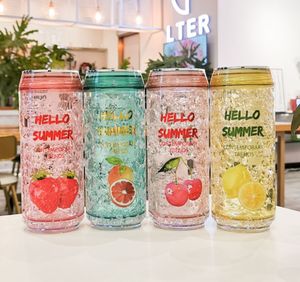 The latest 12oz cans of the summer ice cup plastic coffee cup, many style choices, support customization of any logo