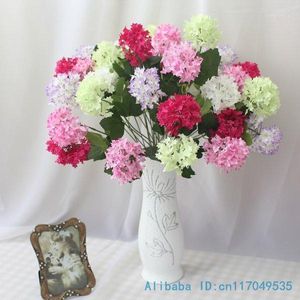 Flores decorativas 1 PCS Bolas de flores artificiais de seda para casa decoração de casamento F280