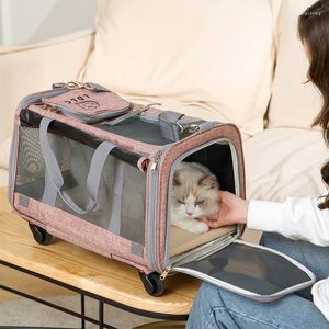 Dog Carrier Removable Universal Wheel Folding Bag Multifunctional Trolley Tow Pet Hand Pets Foldable Cat