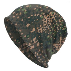 베레모 Erbsenmuster Pea Dot German Camo Bonnet Homme 힙합 니트 모자 가을 가을 겨울 따뜻한 군용 군대 위장 Beanies Caps