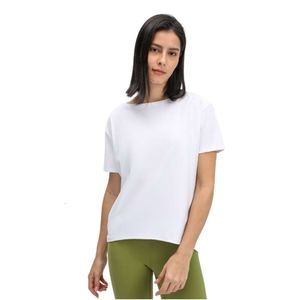 No-see Through Yogatops T-shirt Solid Colors Lu-079 Women Fashion Outdoor Yoga Tanks Sports Running Gym Clothes