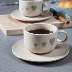 Fubry spodki 280 ml japoński w stylu ceramiczny kubek do herbaty kawy i talerz Picer