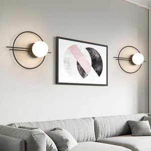 Duvar lambası Nordic Golden LED kapalı aydınlatma armatürleri Yatak odası oturma odası için 9W G9 ampul ile siyah aplik