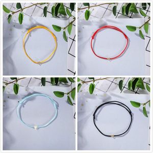 Link pulseiras artesanais de aço inoxidável amor forma de coração corrente fina corda vermelha fio para homens mulheres casais