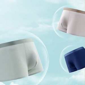 Mutande Intimo da uomo Boxer in cotone Pantaloncini Uomo Mutandine in viscosa solida Traspirante U Custodia convessa Uomo Cueca Calzoncillo L-3XL