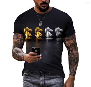 High-Quality Men's Chess and Card Competition oversized t shirt men - Hip Hop O Neck 3D Short Sleeve Top for Summer Fashion