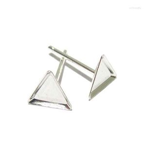 Studörhängen BEADSNICE ID27003 DIY -smycken 925 Sterling Silver Triangular Findings