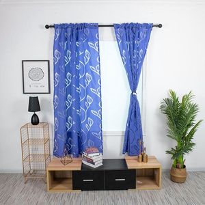 Curtain Vines Leaves Tulle Door Window Drape Panel Sheer Scarf Shower Heavy Curtains With Rods Included