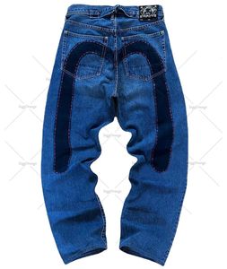 Herren Jeans Vintage -Einzelverkaufsjeans Mode gedruckte Jeans Herren Street Hip -Hop Gothic Lose Japaner gerade Jeans Paare 230904