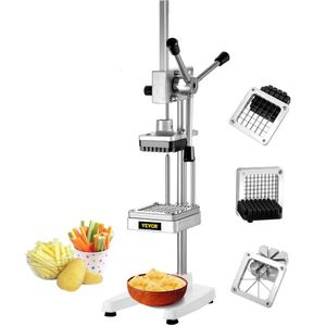 Fruit Vegetable Tools French Fry Cutter 4 Blades in All W 12 38 14 Inch 8Wedger Dicer Rotatable Handles UShaped Base 230901