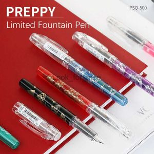 Fountain Pens Platinum Fountain Pen F z tuszem Preppy Preppy Limited Edition PSQ-500 Słodka Student Gift School Supplies HKD230904