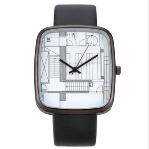 Creative Art Simple Dial cwp Quartz Womens Watch WISH Fashion Rectangular Watches 36MM Diameter Graceful Wristwatches2789