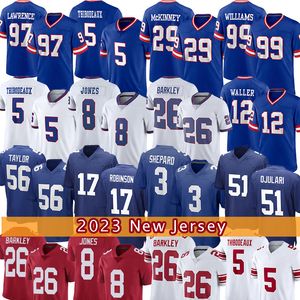 Kayvon Thibodeaux Saquon Barkley Football Jersey Daniel Jones Darren Waller Xavier McKinney Dexter Lawrence Leonard Williams Wan'dale Robinson Sterling Shepard