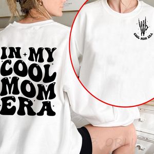 Damen-Kapuzenpullover „In My Cool Mom Era“, Sweatshirts, Mama-Pullover, Kapuzenpullover, Rundhalsausschnitt, Baumwolle, modischer Kapuzenpullover, Damenbekleidung, Muttertag