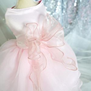 Köpek giyim dekoratif güzel işçilik dantel prenses elbise evcil hayvan kolsuz kıyafet malzemeleri