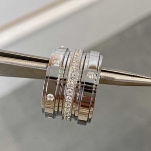 Designer PIAGE ring Luxury Top V gold fortune turns single drill 7 full 18k rose diamond Accessories Jewelry High-quality Valentine's Day gifts