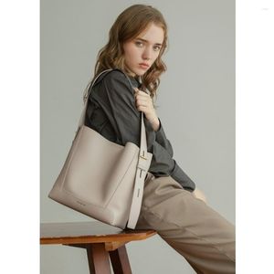 Evening Bags Shoulder Bag For Women Fashion Large Leather Bucket Shopping Dating High Quality Luxury Designer HandBag 2023 Women's